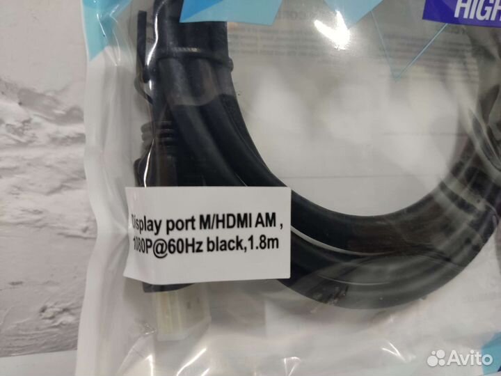 Кабель переходник DisplayPort M) hdmi M 1.8m