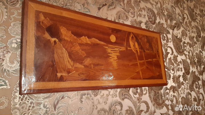 3 панно шпон по дереву маркетри