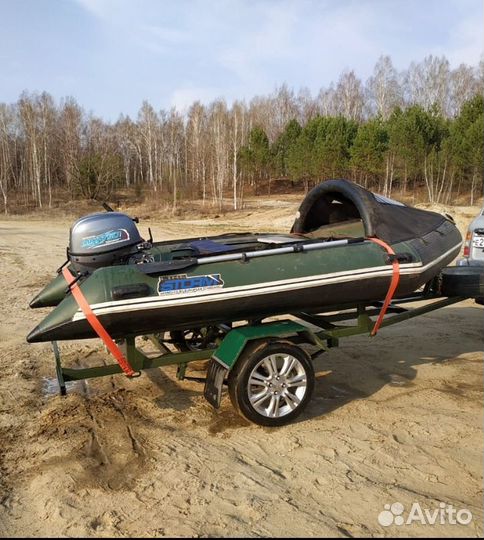 Лодка+4тактный мотор+прицеп