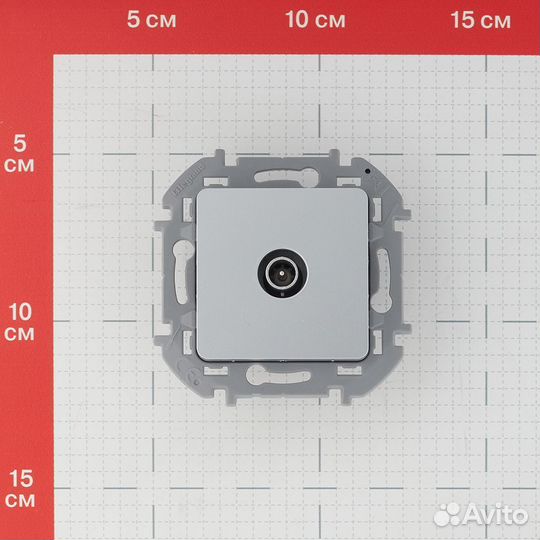 Розетка телевизионная 673862 проходная скрытая уст