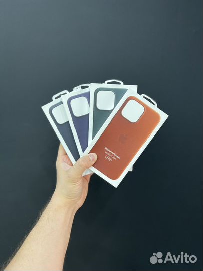 Оригинальные чехлы Leather Case Magsafe