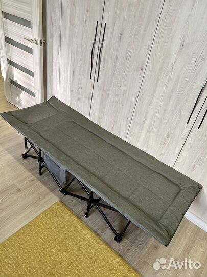 Раскладная походная кровать раскладушка с матрасом