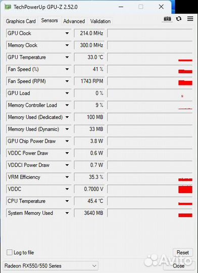 Видеокарта Soyo RX550 4gb DDR5 128 bit