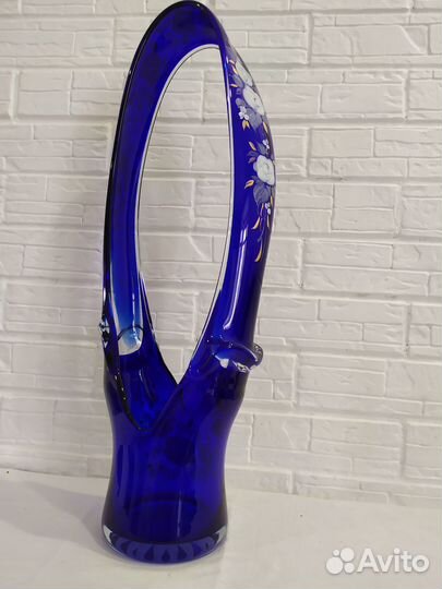 Ваза цветное стекло Сфера Бердников