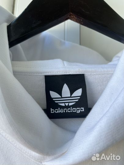 Balenciaga x Adidas White Edition Hoodie оригинал