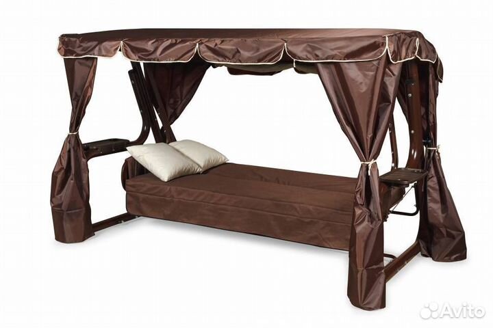 Садовые качели Нирвана 76 premium, шоколад