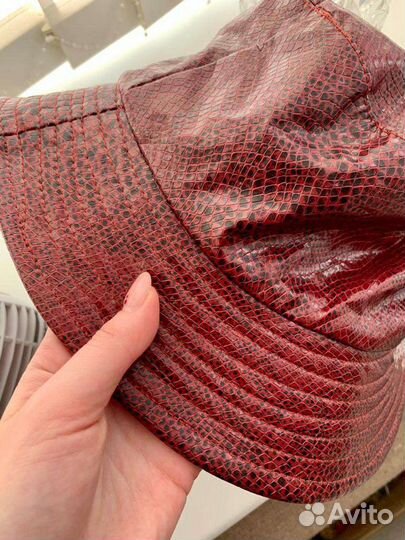 Головные уборы стильная бордовая панама