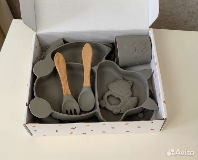 Набор посуды для детей из селикона