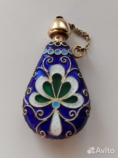 Серебряный флакон для духов 925 пробы. СССР