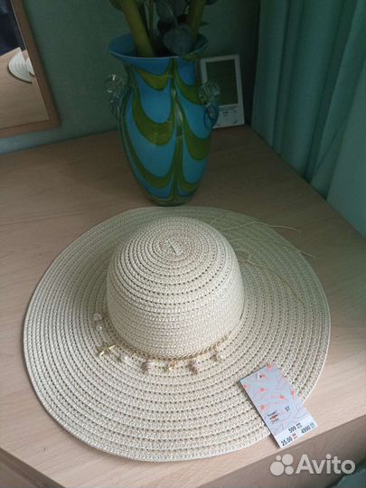 Шляпа пляжная, новая,женская 57 размера