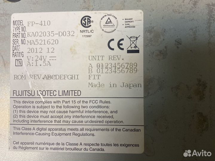 Термопринтер Fujitsu FP410-Ф