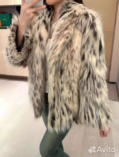 Шуба леопардавая экологически чистое пальто