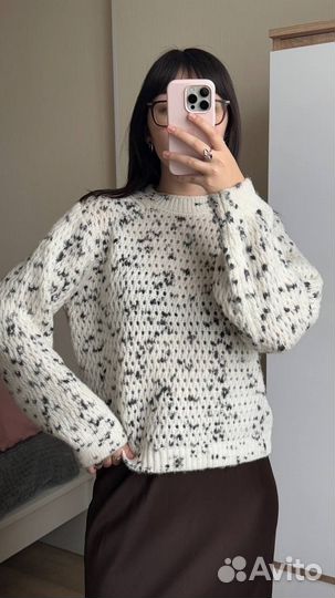 Свитер mango с коровьим принтом