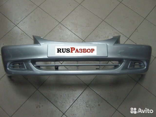 Бампер окрашенный в цвет Хендай Акцент Серебристый