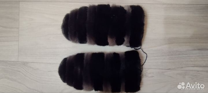 Норковые варежки и шарф, новые