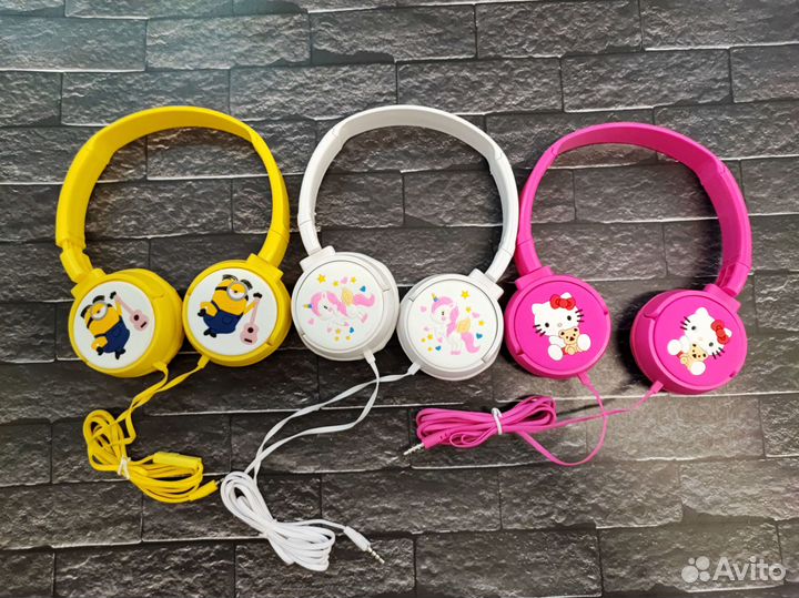 Наушники детские проводные, новые