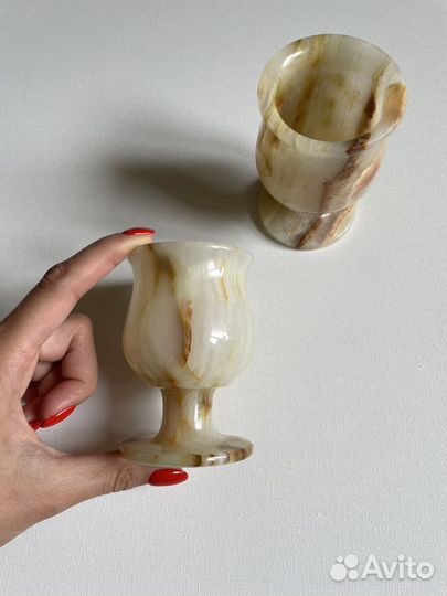 Спопки рюмки из оникса (два набора)