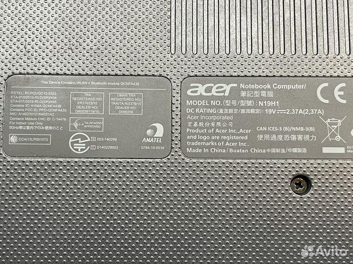 Ноутбук acer n19h1 (55573ве)