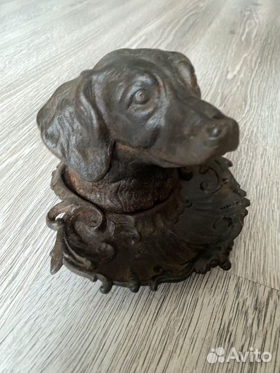 Пепельница голова собаки. Касли. СССР