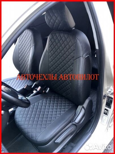 Чехлы Автопилот Volkswagen Golf 7 из экокожи Ромб