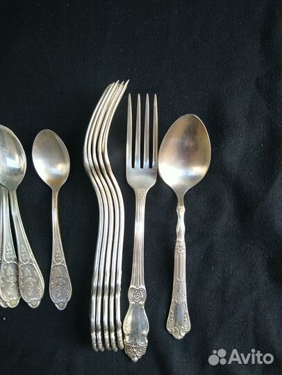 Мельхиор столовые ложки вилки