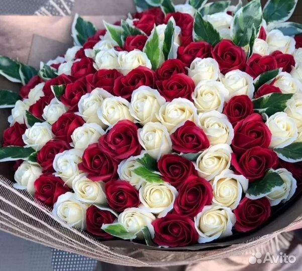 Букеты из мыльных роз