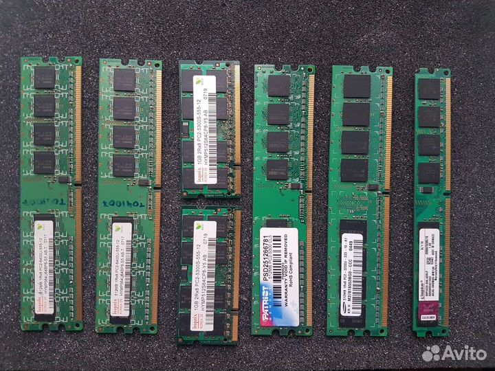 Остатки озу DDR2 DDR3 DDR4