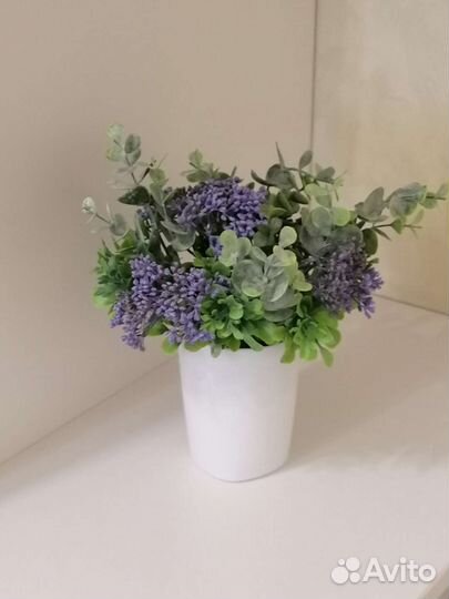 Искусственная зелень в кашпо, для декора