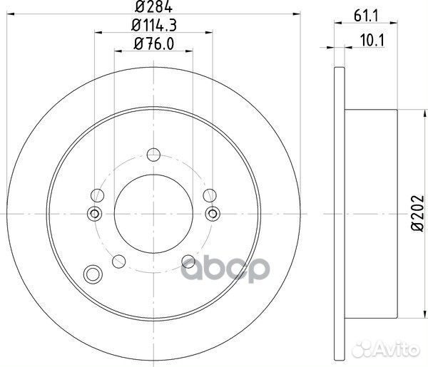 Диск тормозной зад ND6038K nisshinbo