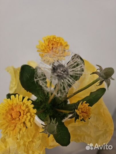 Одуванчик из полимерной глины