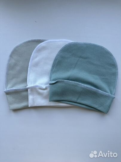 Шапочка для новорожденного, чепчик новые