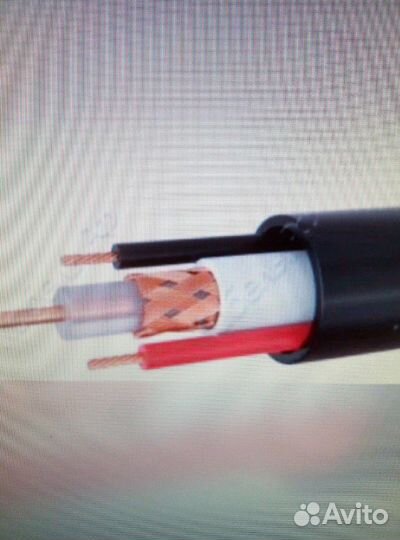 Кабель квк 2х0,5 для видеонаблюдения, медь