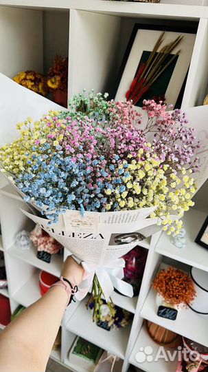 Цветы, букеты, гипсофила, ромашки,доставка