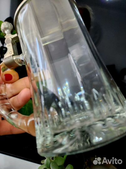 Кружка пивная. Стекло, олово. Германия