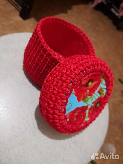 Шкатулка вязаная