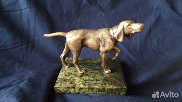 Статуэтка бронза собака гончая