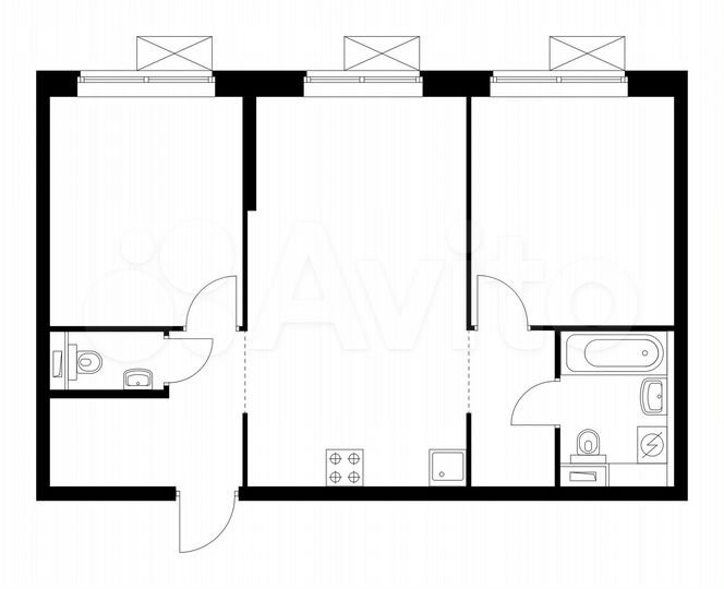 2-к. квартира, 58,5 м², 23/33 эт.