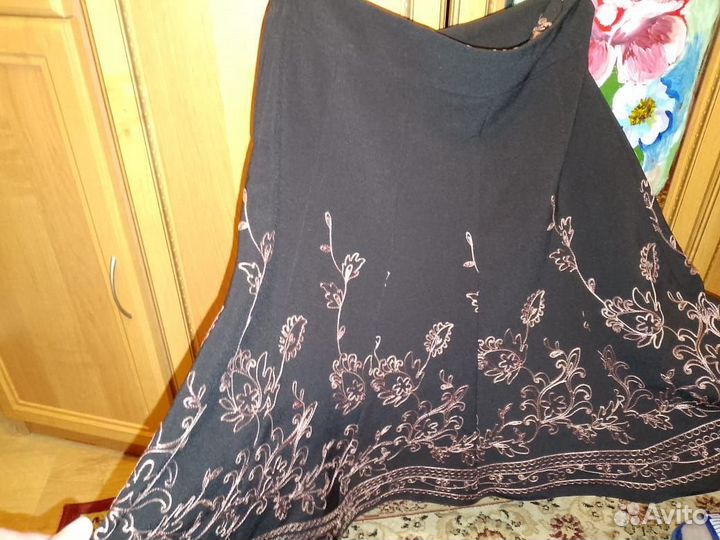 Юбка на подкладке с натуральным рисунком