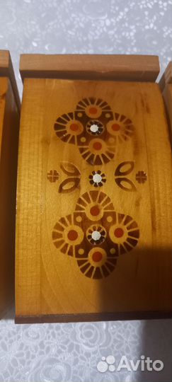 Набор для специй винтаж СССР дерево.Б/у