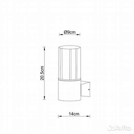 Уличный настенный светильник Arte Lamp Seginus A6515AL-1BK