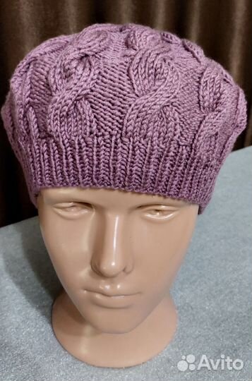 Берет новый женский вязаный
