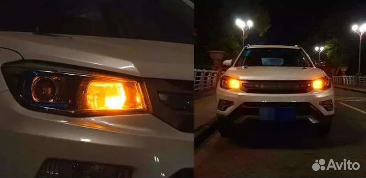 Яркие оранжевые габариты американки диоды T10 W5W