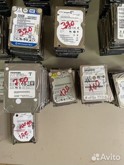 Жесткие диски для от ноутбуков разные много