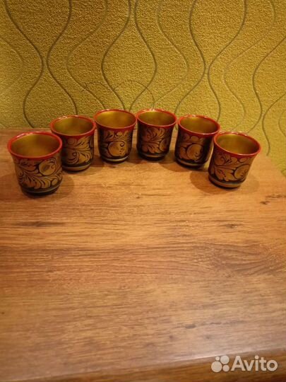 Стопка рюмка хохлома