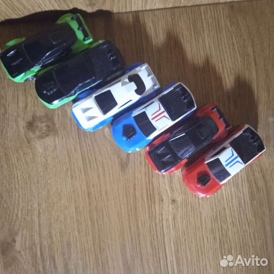 Пластмассовые модели гоночных машин. 6шт