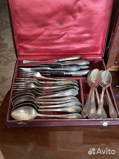 Набор столовых приборов мельхиор СССР