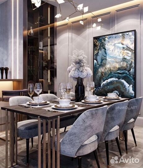 Картина абстракция в интерьер