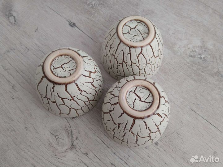 Чашки пиалы для чая 7,5*5 см, керамика, 3 шт