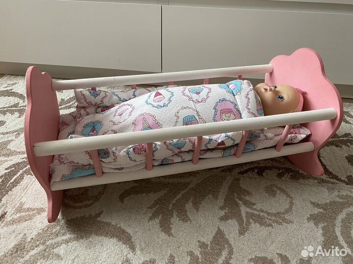 Кукольная кроватка-качалка
