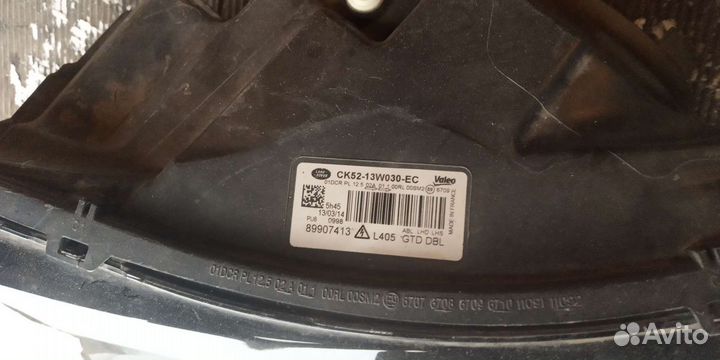 Фара левая lend rover range rover